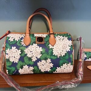 Dooney & Bourke Green Blue Dillen Satchel